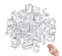 40 Glaçons Artificiels Réutilisables Transparents En Acrylique 18 Mm | Cubes Réalistes Scintillants Pour Photographie, Glaçons Réutilisable Pour Lustre Photographie Décor, Décoration De Fête