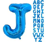 40 Inch Large Blue J - Letter Balloon Large Helium Balloon, Aluminum Foil Polyester Film Large Balloon Letter Birthday Party Birthday Decorative Items For Valentines Day