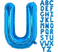 40 Inch Large Blue U - Letter Balloon Large Helium Balloon, Aluminum Foil Polyester Film Large Balloon Letter Birthday Party Birthday Decorative Items For Valentine'S Day