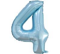 40 Inch Number 4 Balloon Blue Pearl, 0123456789,10-19,20-25,30,40,50,60,70,80,90 Number Balloon 4 Year Decoration Birthday, Balloon 4 Balloon Party Deco Support Helium