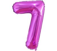 40 Inch Number Balloon 7 Birthday Pink Red 0123456789,10-19,20-25,30,40,50,60,70,80,90 Number Balloon 7 Year Decoration Birthday, Balloon 7 Party Deco Balloon Support Helium