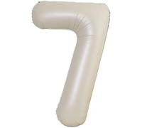 40 Inch Number Balloon 7 Milk White 0123456789,10-19,20-25,30,40,50,60,70,80,90 Number Balloon 7 Year Decoration Birthday, Balloon 7 Party Deco Balloon Support Helium
