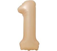 40 Inch Number Balloon Birthday 1 Khaki, 0123456789,10-19,20-25,30,40,50,60,70,80,90 Number Balloon 1 Year Decoration Birthday, Balloon 1 Balloon Party Deco Support Helium
