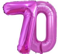40 Inch Number Balloon Birthday Number 70 Rose Red 0-9 10-90 Number Decoration Birthday Party Helium Support