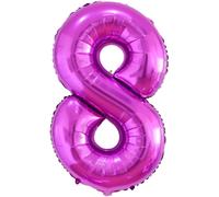 40 Inch Number Balloon Birthday Number 8 Rose Red 0-9 10-90 Number Decoration Birthday Party Supports Helium