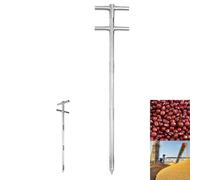 40 inch Soil Sampling Tool, Soil Grain Sampler Probe, Stainless Steel Soil Sampler, Double Tube Handle Design and Rotatable Sampling, Sturdy 304 Stainless Steel, for Grain, Soil, Food