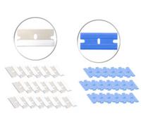 Pearl : 40 lames de rechange pour racloir en acier inoxydable et plastique acier inoxydable