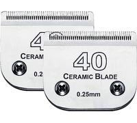 40 Lames de Rechange pour Tondeuse de toilettage pour Chien Compatible avec Les tondeuses Andis/Wahl/Oster, Lames détachables en céramique et en Acier Inoxydable