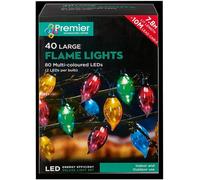 40 Lumières Flammes Avec 80 LEDs Multicolores Statique - PREMIER
