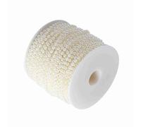 40 m/Rouleau 4mm Rideaux Perles Cristaux Acryliques DIY Rideau Suspendu de Porte Cristal Transparent Ligne Chaîne Rideau À La Main Décoration Maison Chambre Perles Décoratio(Beige)