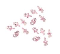 40 mini tétines roses en plastique