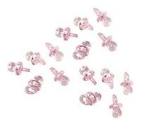 40 mini tétines roses en plastique - Artemio Rose G