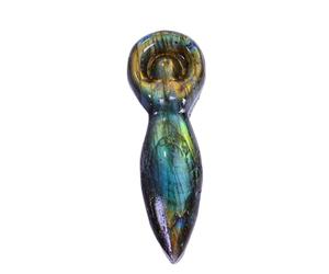 40 mm Pierre labradorite naturelle et cristal de quartz sculpté à la main Figurine d'animal hibou renard diable œil S papillon cadeau de collection décoration d'intérieur déesse Gaia