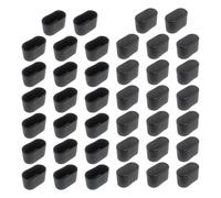 40 Morceaux De Couverture De Pied De Chaise Noire, Couvercle De Pied En Pvc Ovale, Couvercle De Protection Des Meubles Multifonctionnels, Durable, Couverture Créative Des Jambes.
