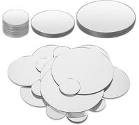 40 Pack Small Round Mirrors, Small Round Mirrors For Crafts, Small Round Acrylic Mirrors, Mini Mosaic Mirror Tiles (1"" 2"" 3"")