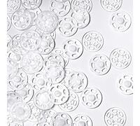 40 Paires de Boutons-Pression en Plastique Transparents à Coudre Invisible pour Couture (15 mm/0,59 Pouce)