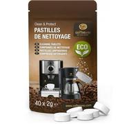 40 pastilles de nettoyage Coffeeano pour machines à café Jura, Krups, Delonghi, Siemens, Philips,Bosch,Tassimo,Nespresso,Sage,Senseo