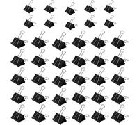 40 Pcs 2 Sizes 25mm 19mm Black Metal Dovetail Clamp Folding Clip Suitable For School And Home Office Supplies
