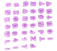 40 Pcs Alphabet Number Chocolate Forms | Food Grade Plastic Baking Tools for Cakes/Cookies/Fondant | Reusable Letter Cake Decorating Set with Temperature Tolerance