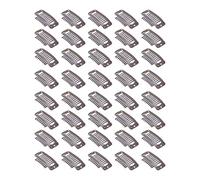 40 pcs Clips Extension Cheveux Acier Inoxydable 9 Dents 32mm, Clips à Perruque Marron Foncé