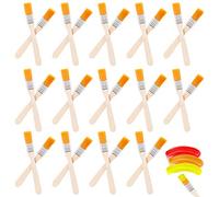 40 Pcs Pinceaux de Peinture à Poils Plats Pinceaux de Peinture à l'Huile Pinceaux de Peinture en Nylon Professionnels avec Manche de Bois pour Peinture Murale, Peinture d’ Aquarelle Bricolage