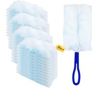 40 pcs Recharges de plumeau compatibles avec Swiffer Dusters 180 Handle Dusters, Remplacement du plumeau Multi-Surfaces avec 1 poignée supplémentaire, Non parfumé