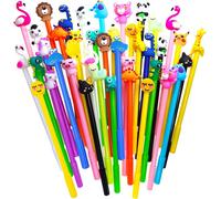 40 Pcs Stylos Gel Animaux De Dessin Animé,Stylo Kawaii Scolaire,Gamins Enfants Fête Cadeaux Merci Cadeau Remplissage De Sac De Fête Cadeau De Noël Anniversaire Pour Garçons Filles