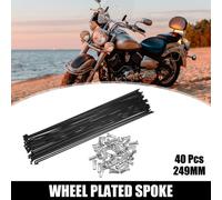40 pcs Vélo Acier Rayons 14G Vélo Rayons 249mm Longueur avec Mamelons