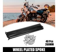 40 pcs Vélo Acier Rayons 14G Vélo Rayons 260mm Longueur avec Mamelons