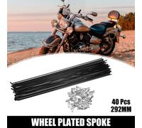 40 pcs Vélo Acier Rayons 14G Vélo Rayons 292mm Longueur avec Mamelons