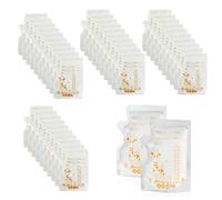 40 pièce morceaux de sac de stockage pré-stérilisé, sac de stockage de lait maternel, sac de congélation de lait de 250 ml, sac de conservation au frais avec échelle, double fermeture à glissière