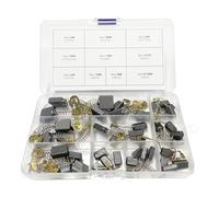40 pièces 10 tailles de brosses en charbon pour outils électriques, brosses en charbon pour moteur d’outils électriques, brosses en charbon universelles pour marteau-piqueur, foret, meuleuse d’angle