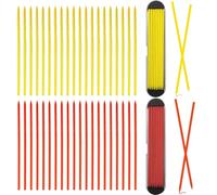 40 PièCes 2,8 Mm Mines de Crayon de Menuisier, Mines de Marqueur Rechange de Trous Profonds Construction, Solide Marqueur de Crayon Pour Marquage de Construction (Rouge + Jaune)