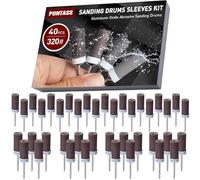40 Pièces 320 Grains Tambours de Ponçage pour Outil Rotatif Dremel, Mèches de Ponçage, Manchons Abrasifs Avec Des Tiges de 3 Mm, Manchons de Ponçage pour Le Ponçage et Le Polissage Métallique.