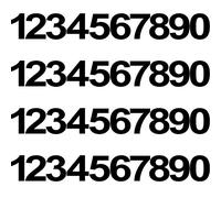 40 Pièces 4 Sets d'Autocollants de Numéro de Boîte à Lettres en Vinyle, Autocollants de Numéros Imperméables Anti-Décoloration en Vinyle Numéro Pré-Espacé (Noir, 4 Pouces)