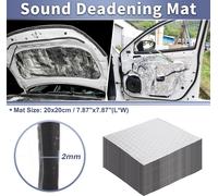 40 Pièces 80Mil 2mm 1,73 Pieds Carrés Matériau D'Insonorisation Pour Voiture En Feuille D'Aluminium Mousse Bouclier Thermique Pour Capot Bateau Couvercle Du Moteur 7,87"X7,87"