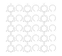40 Pièces Adaptateur E27 vers E14 Anneau de Douille pour Abat-jour Blanc | C Forme à Trois Clips, Plastique PP, Support de Remplacement pour Plafonniers et Lampes de Studio
