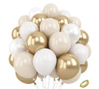 40 pièces ballons en Latex de sable blanc 10 pouces Boho sable blanc métal Chrome or ballons pour anniversaire mariage bébé douche fête décor No8 40Pcs