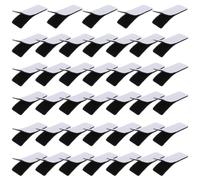 40 Pièces Bandes Auto-agrippantes Adhésives Noires, Lot | Polyester et Nylon, Compatibilité Multi-surfaces, Bureau, Voiture, Télécommandes et Papier
