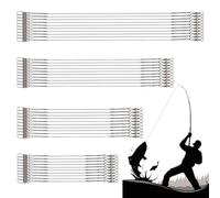 40 Pièces Bas de Ligne de Pêche, 15/20/25/30 cm, Ligne Carnassier en Acier Inoxydable, Leaders de Pêche Rotation Flexible, Accessoires de Pêche pour Eau Salée et Eau Douce