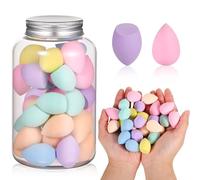 40 Pièces Beauty Blender, Éponge Maquillage Multi Couleurs, Mini Éponges Maquillage,pour Fond de Teint Liquide, Poudre, BB Crème, Anti-cernes, Utilisation Humide et Sec, Outils de Beauté