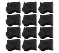 40 Pièces Boucle Fixe en Plastique Noir pour Étagères Modulaires | Pp, Fentes de Verrouillage Multidirectionnelles, Assemblage Simple, Réorganisation Rapide, Salle de Bain et Placard