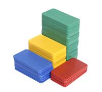 40 Pièces Cales de Vitrage en Plastique 75 x 40 x 1.5 à 10 mm Jeu de Cale de Vitrage Cale Plastique Terrasse Entretoise Plastique Cales en Plastique pour Terrasse Bois Lambourdes Carrelage Parquet