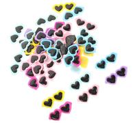 40 Pièces Charmes Mini Lunettes Cœur Multicolores en Résine | Ornement de Coque de Téléphone, Breloques Soi-même pour Paquet, Camping Couleur Aléatoire