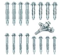 40 Pièces Chevilles Métalliques à Expansion, Cheville Placo Charge Lourde, Kit d'Ancrage Mural M4 M5, Acier Galvanisé Vis Expansion pour Plaques de Plâtre Brique Creuse et Murs Creux