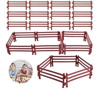 40 Pièces Clôture Jouets, Horse Corral Playset, Cheval Corral Clôtures Jouet de Paddock, Mini Jouet ClôTure Ferme, Barn Paddock, DIY Fermes Clôture de jeu pour enfants, Décorations Micro-paysages (A)