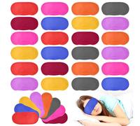 40 Pièces Coloré Masque de Nuit, Masque pour les Yeux Doux pour Bloquer le Soleil et la Lumière lorsque vous Dormez, Pack Individuel Masques de Sommeil pour Voyage, Avion, Hôtel, Fête