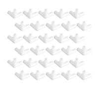 40 Pièces Connecteurs de Tente Triangulaires 8mm en PP Blanc | Compatibles Tiges en Fibre de Verre et Treillis Végétaux, Assemblage sans Outil, Usage Intérieur