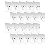 40 Pièces Crochet Adhésif Mural en Acier Inoxydable et Acrylique | Retrait sans Résidu, Pose sans Outil, Décor Discret pour Locataires, la Cuisine, Notes et Serviettes