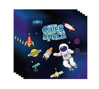40 pièces d'astronaute serviettes en papier serviettes papier décorées Plis pour Anniversaire Déco de Table Mariage Dîner DéjeunerFête mariée Baby Shower